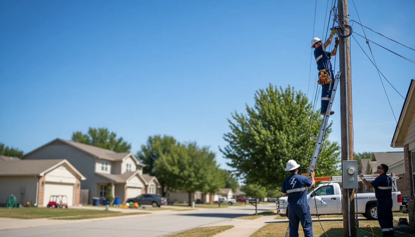 Residential electrician providing installation services in Maramec, OK